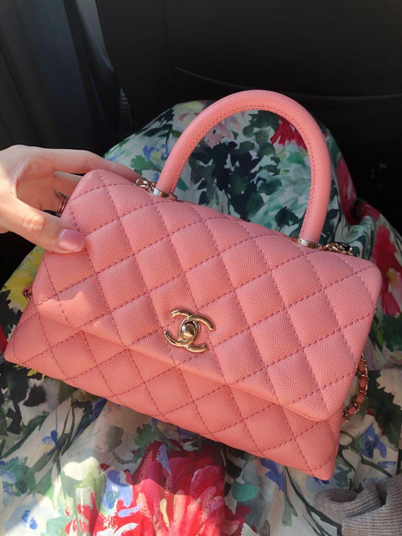 Chanel coco handle mini lghw pink, Luxury, Bags & Wallets on Carousell
