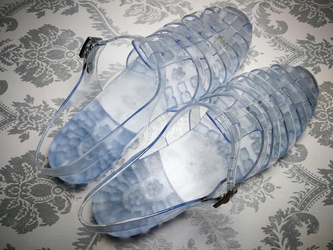 jelly birkenstocks clear