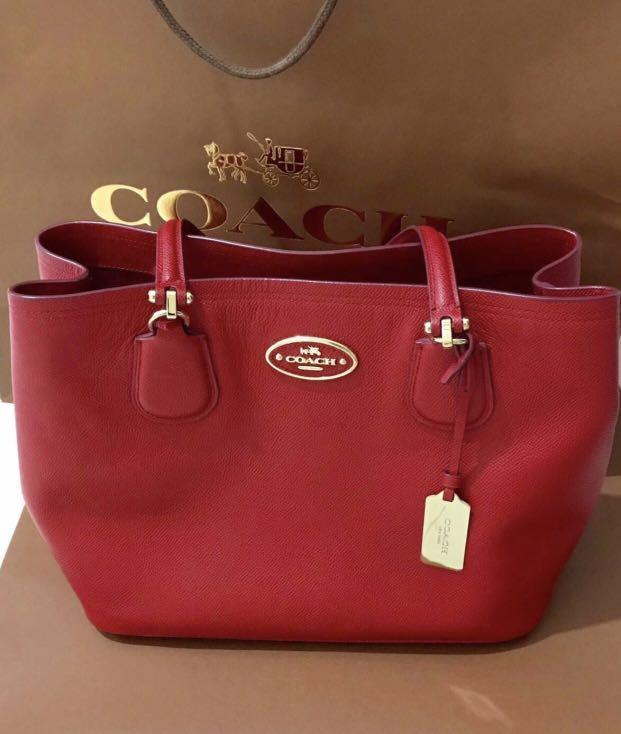 coach purses red