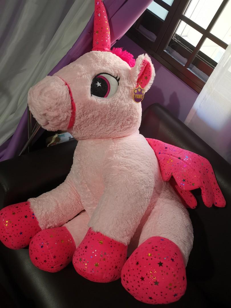 giant fluffy unicorn toy