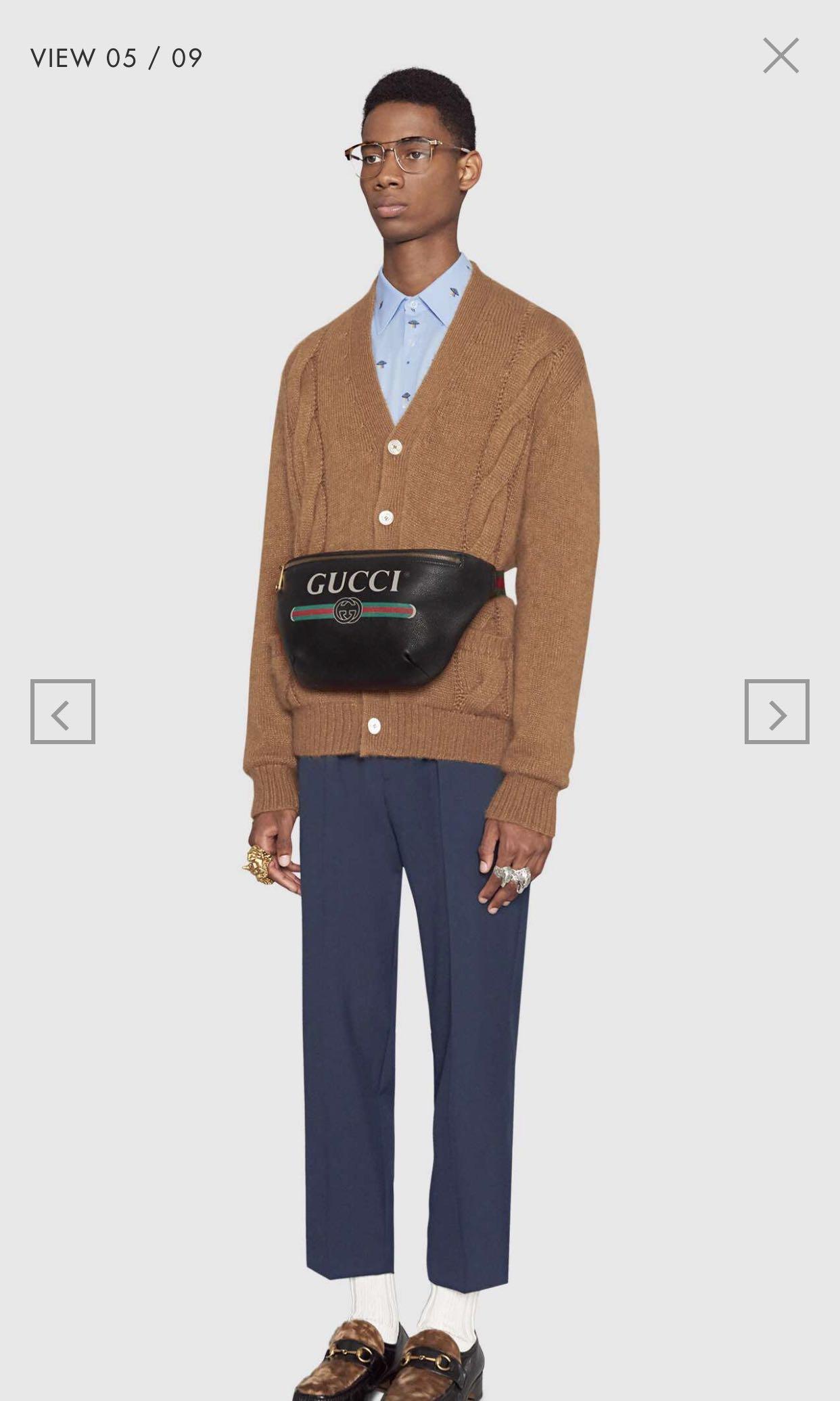 Gucci Print leather belt bag Large