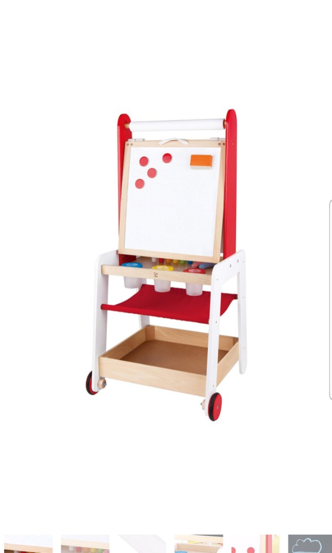 Hape Kids Create And Display Adjustable Wooden Blackboard