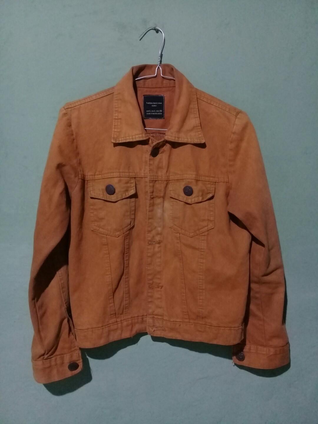 jaket jeans mustard