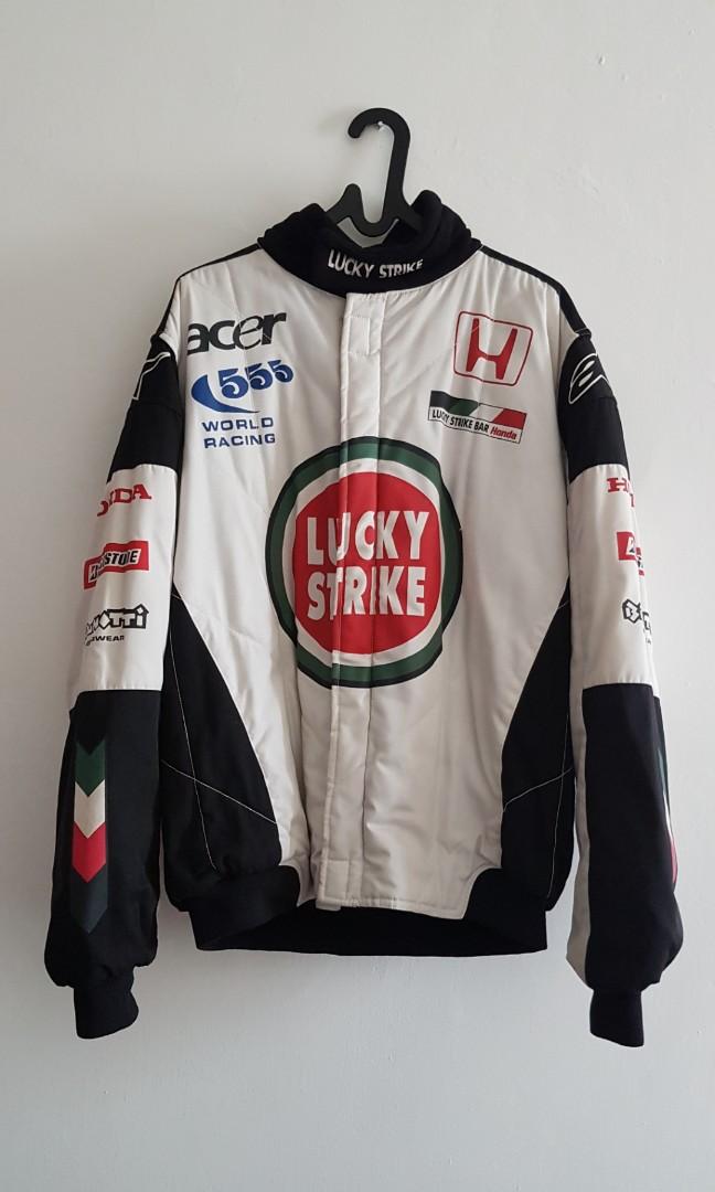 Jaket Lucky Strike, Fesyen Pria, Pakaian , Baju Luaran di Carousell