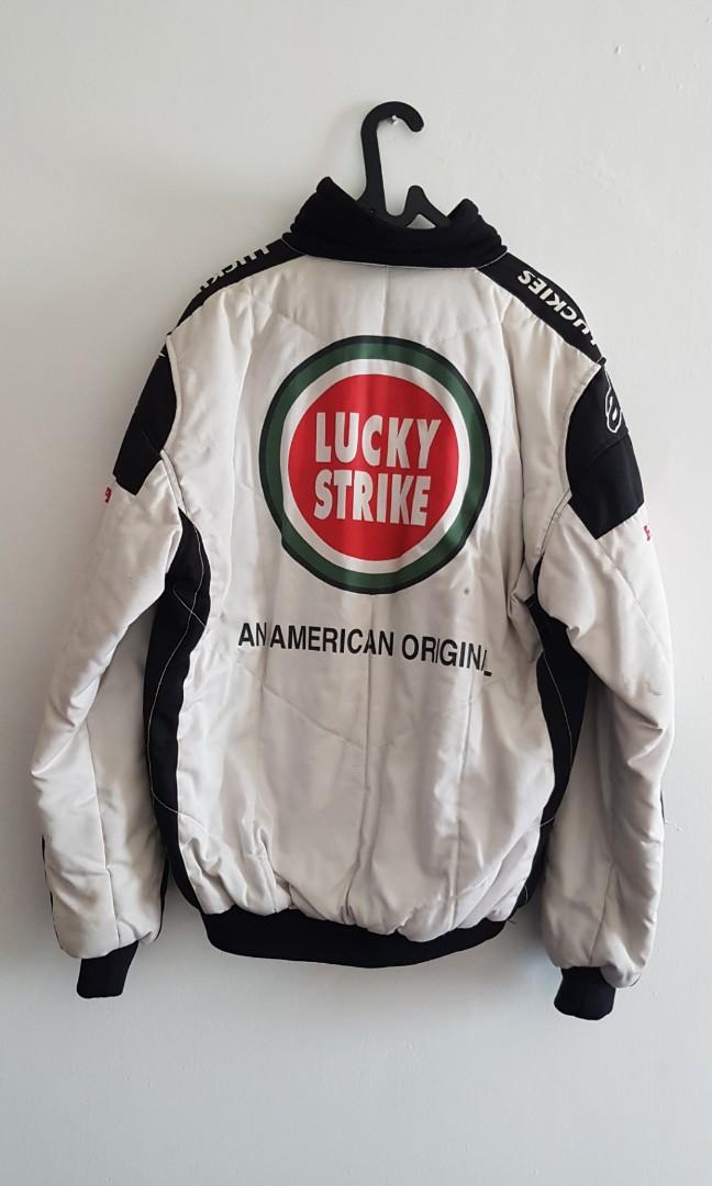 Jaket Lucky Strike, Fesyen Pria, Pakaian , Baju Luaran di Carousell