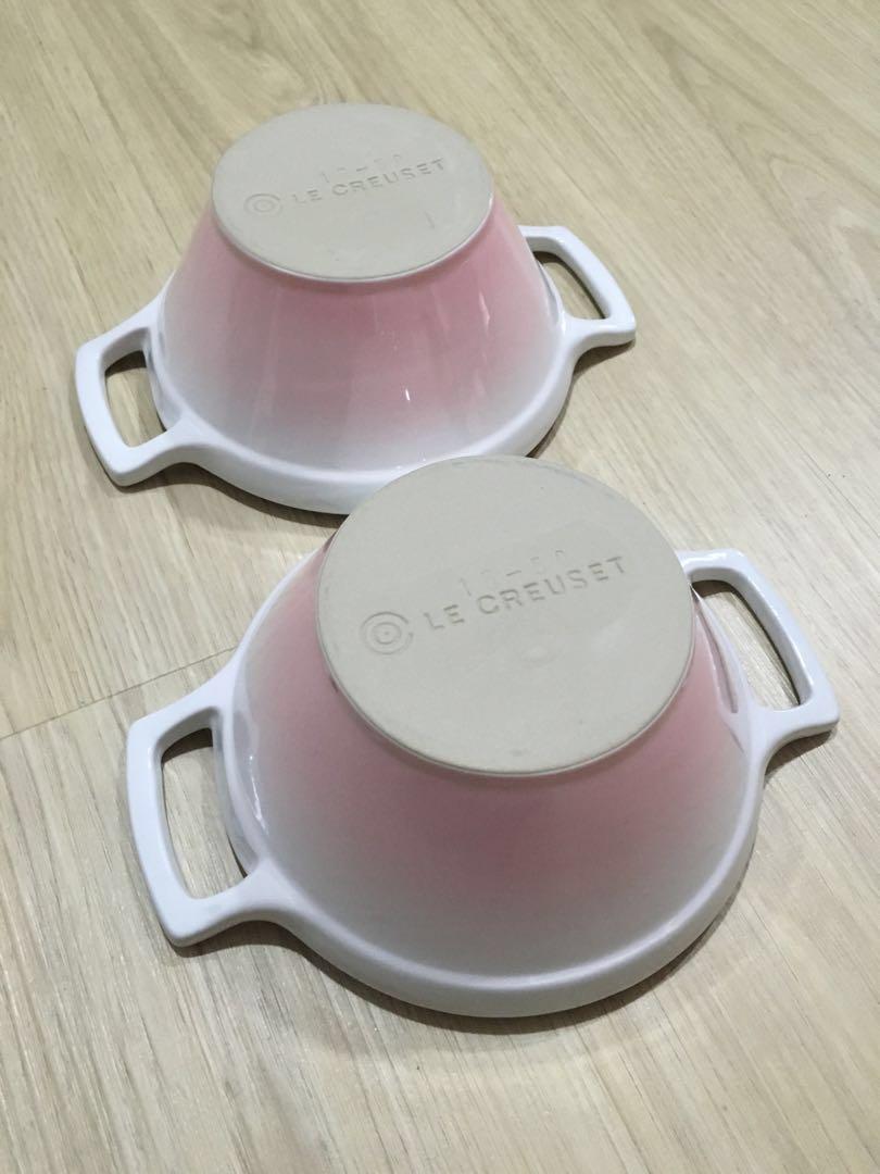 Le Creuset Cassoulet Bowls Powder Pink, Furniture & Home Living, Kitchenware & Tableware, & Accessories on Carousell