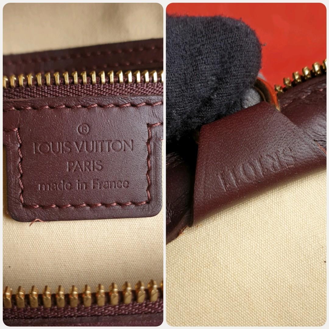Louis Vuitton vintage Josephine PM mini Monogram Dark red Eggshell Leather  Cloth ref.52352 - Joli Closet