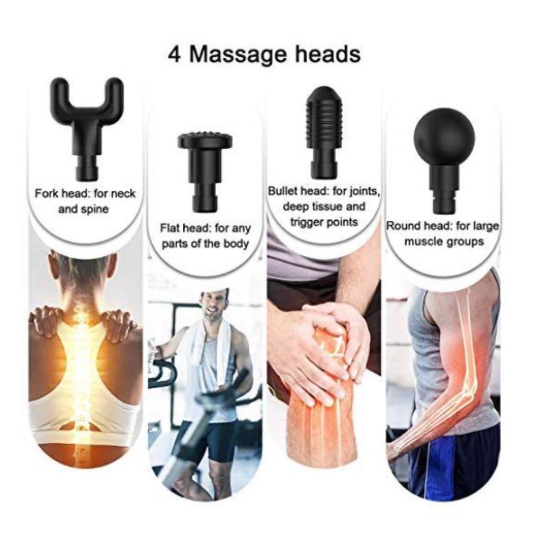 M368 Youlisn Hand Held Deep Tissue Massager Portable Rechargeable Cordless Electric Vibration Therapy Muscle Massager Gun for Back Neck Shoulder Leg Foot Body Pain Relief Pet Supplies Health Grooming ...