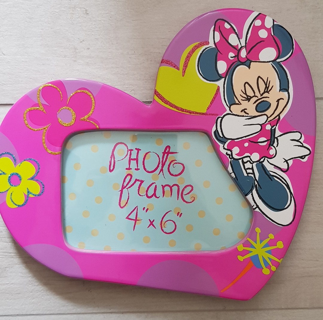 Baby Kids Stuff Minnie Mouse Photo Frame Heart Babies Kids Babies Kids Fashion On Carousell