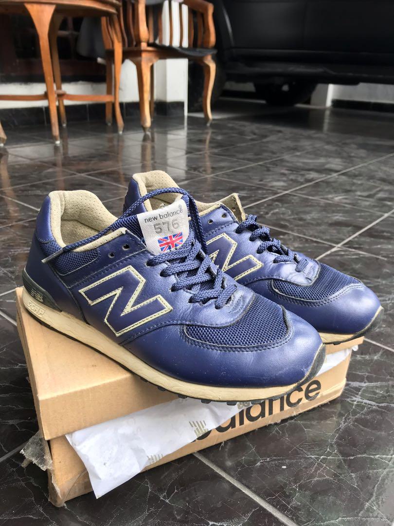 New Balance 576 England Blue Navy Fesyen Pria Sepatu Sneakers
