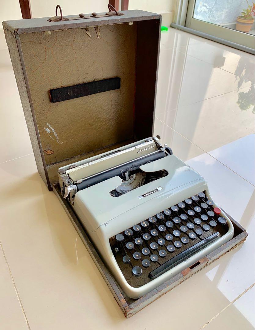 Olivetti Lettera 22 typewriter , Furniture & Home Living ...