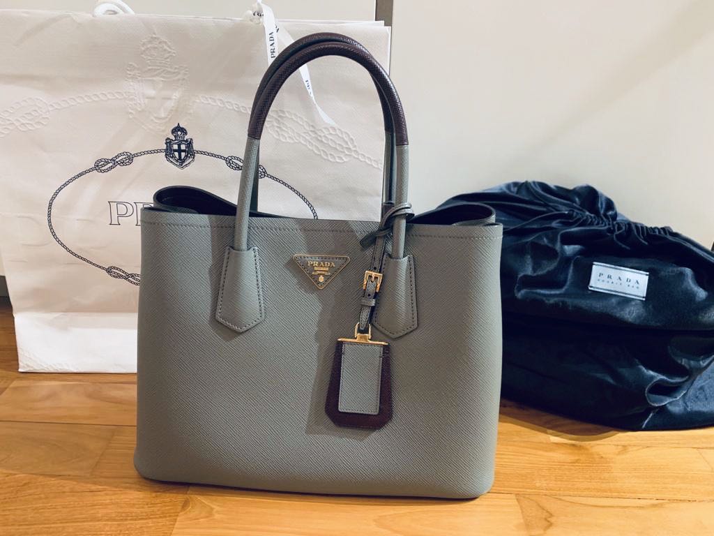 prada saffiano double bag