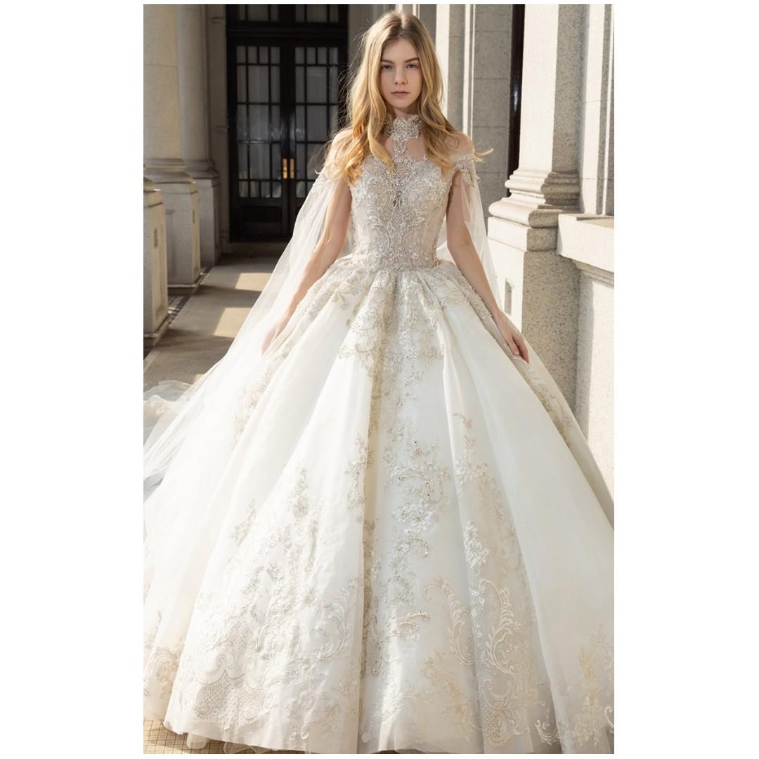white diamond wedding dress