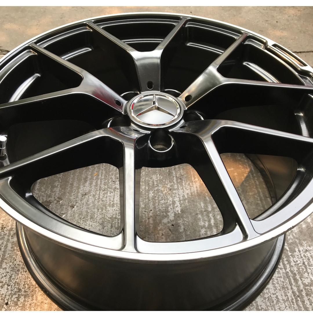 Pre Owned 18 Mercedes Design Sports Rim Fits C180 C200 E200 E250 Car Accessories Tyres Rims On Carousell