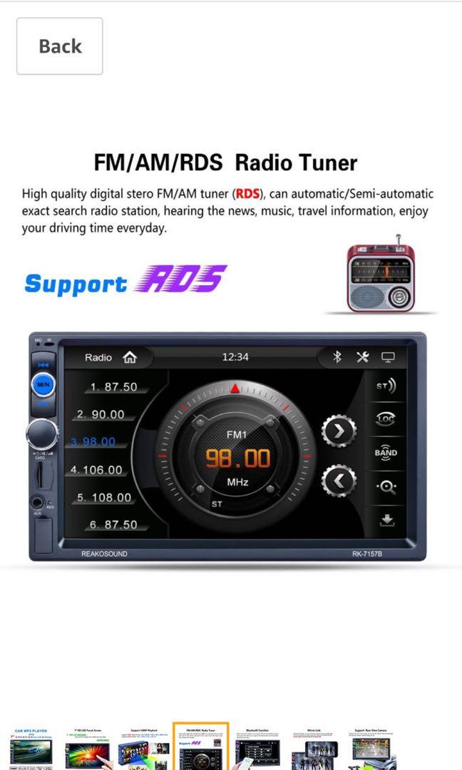 REAKO sound car mp5 player RK-7157B, Audio, Portable Music Players on ...