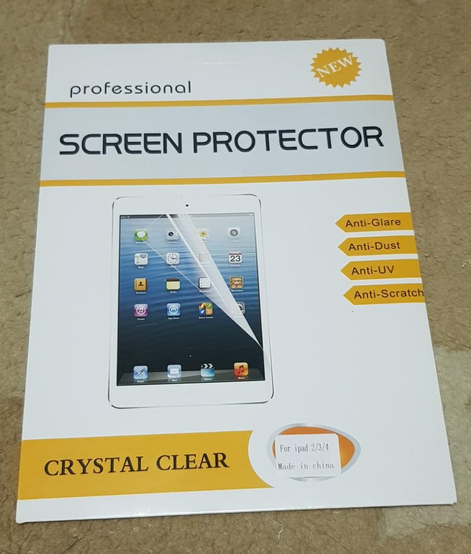Screen Protector (Category: Cases & Sleeves) located in Singapore. Submitted by palmarosa (Listing ID 249640829, Image 1). Description: For ipad 2/3/4 Crystal Clear Meet up at Somerset MRT or King Albert Park.