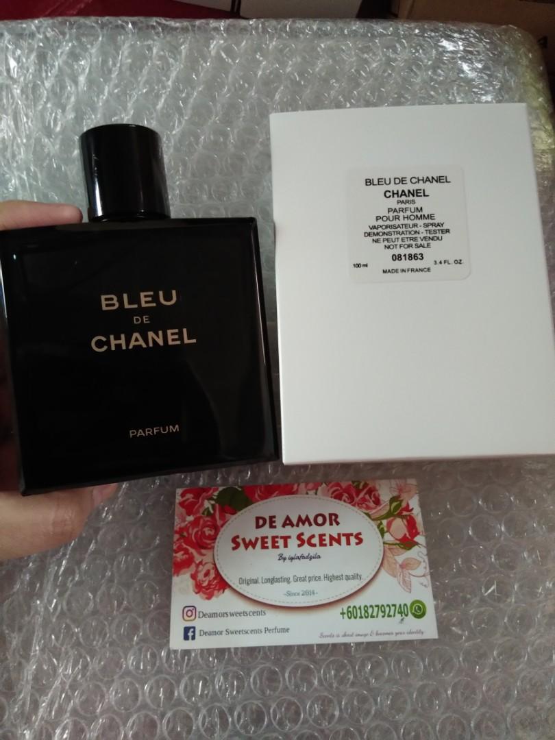 SEPTEMBER SALE Bleu De Chanel Parfum Tester, Beauty & Personal Care,  Fragrance & Deodorants on Carousell