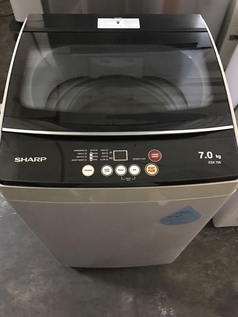 Sharp 7kg Washing Machine Washer Tv Home Appliances Kitchen Appliances Coffee Machines Makers On Carousell