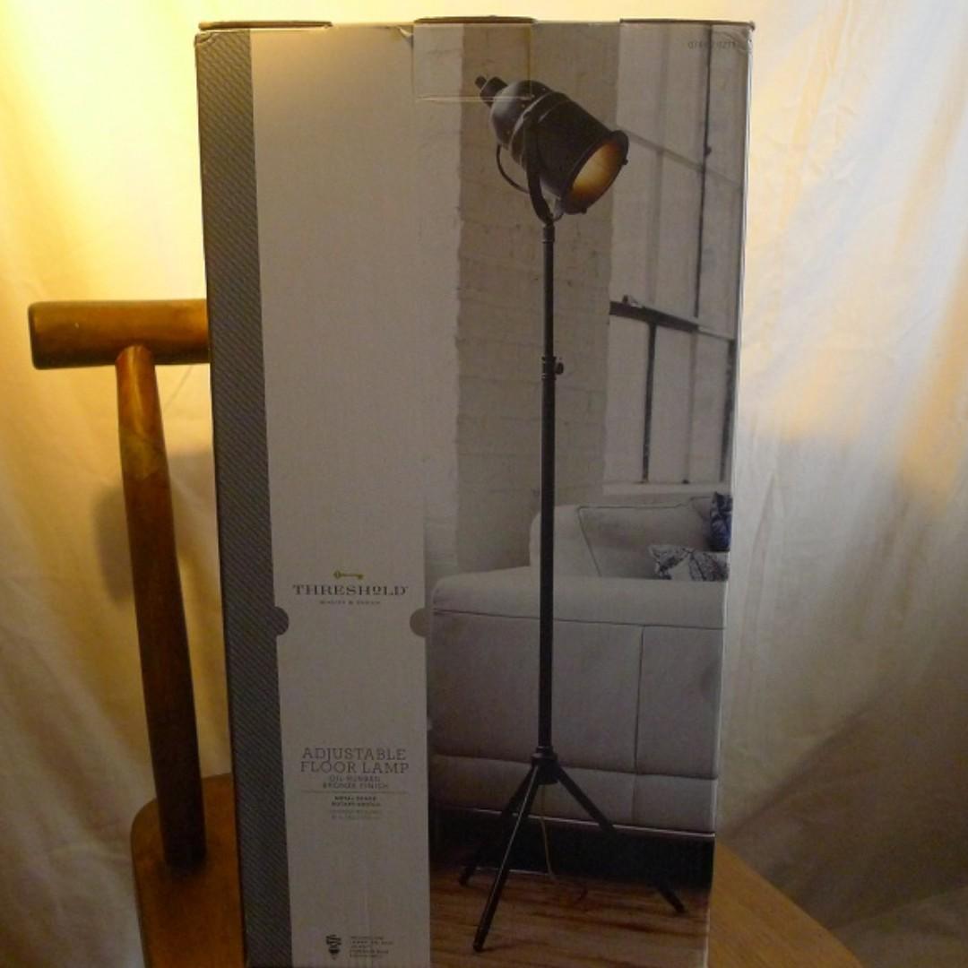 Threshold Adjustable Vintage Style Director S Metal Floor Lamp
