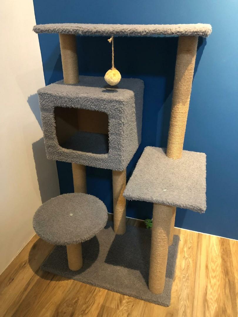Used 3 Level Cat Condo With Penthouse Pet Supplies For Small Animals Pet Accessories On Carousell