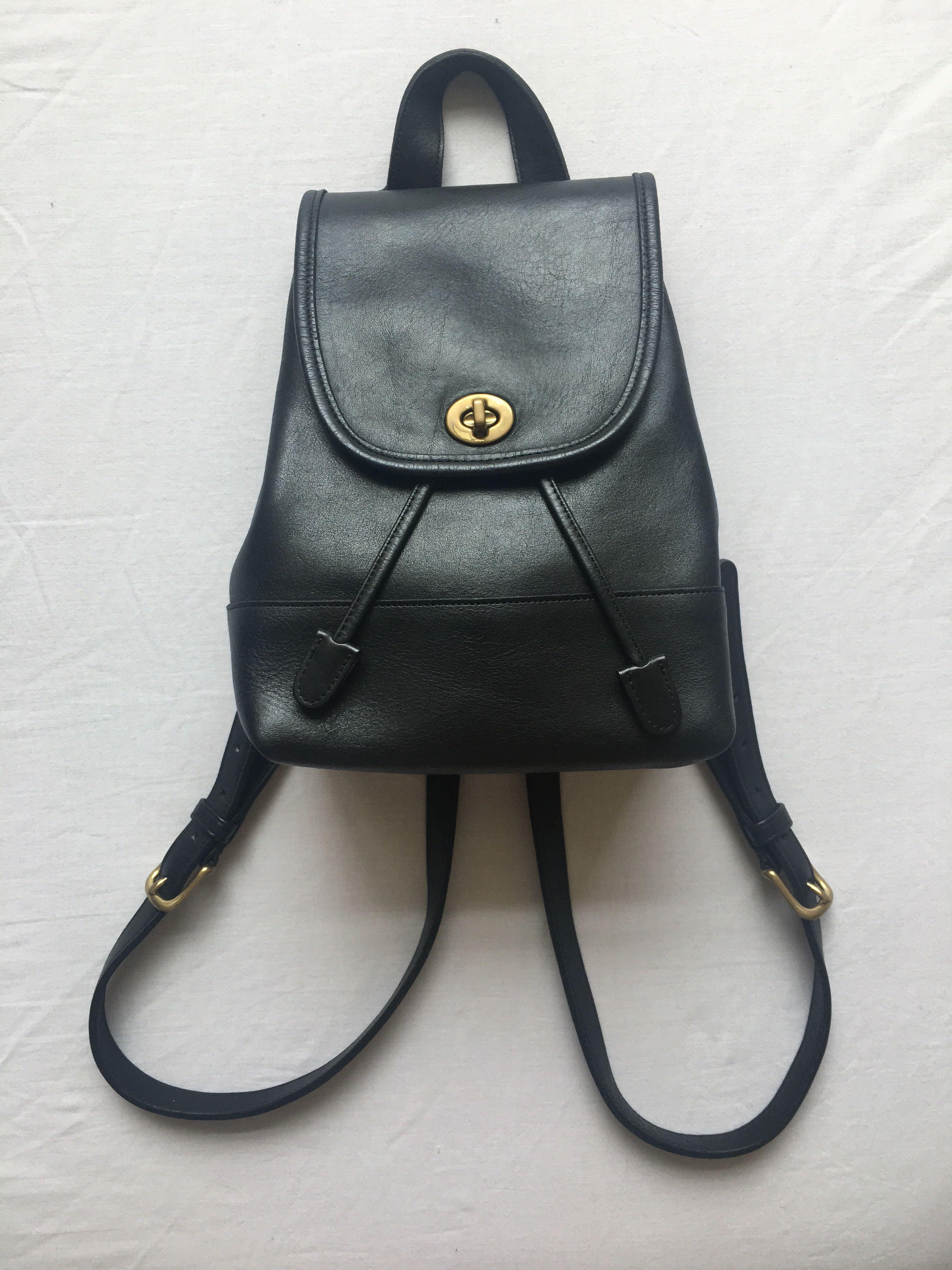 Vintage Coach Leather Backpack, Women's Fashion, Bags & Wallets