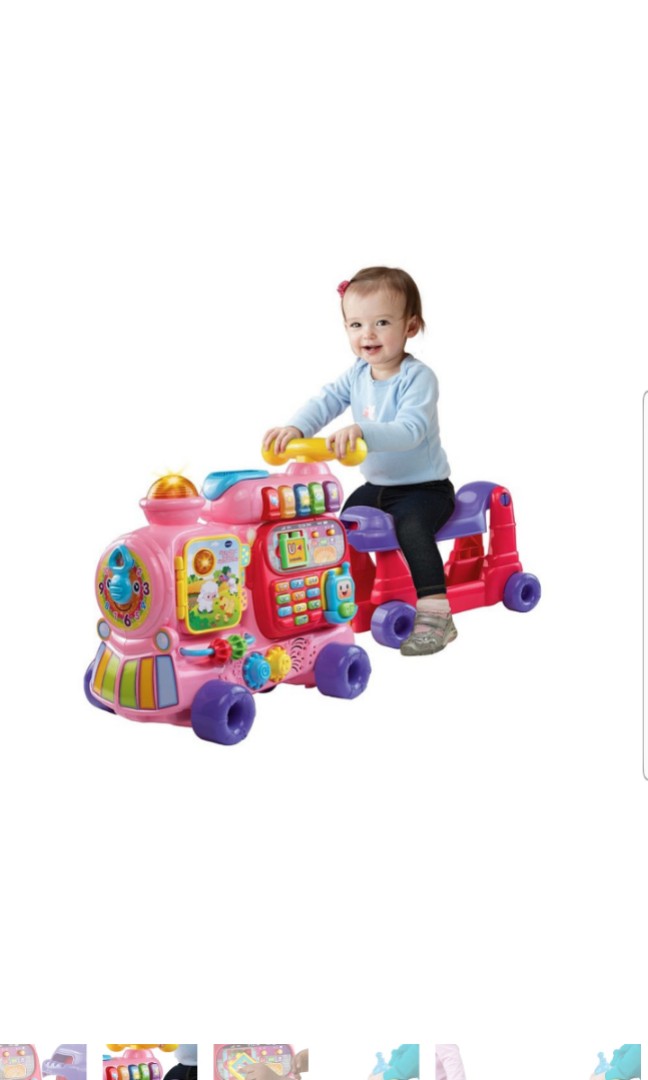 vtech pink ride on train