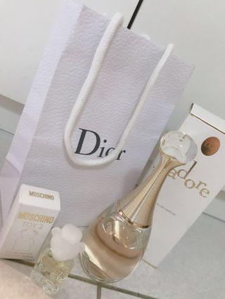 Dior j'adore 真我系列香水75ml+Moschino小香5ml