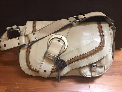 Vintage Dior gaucho double saddle bag