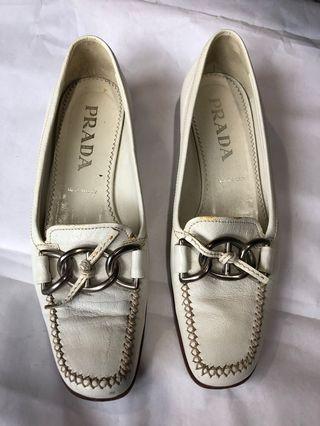 PRADA White Flats