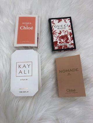 Perfume sample vail Huda Chloe Gucci