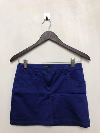 Mango royal blue mini skirt