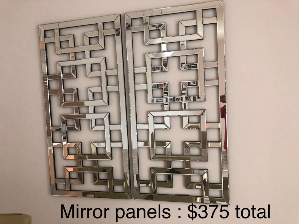 2 Mirror Panels Furniture Home Decor Others On Carousell