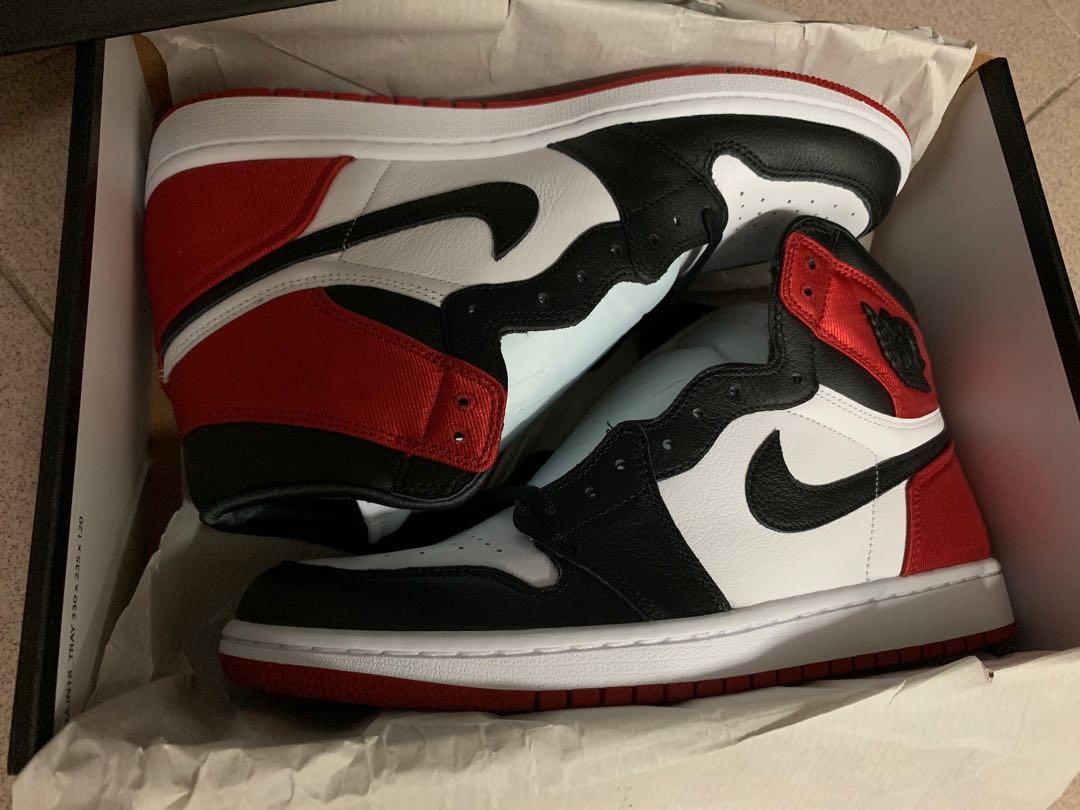 Air Jordan AJ 1 Retro Satin Black Toe W 