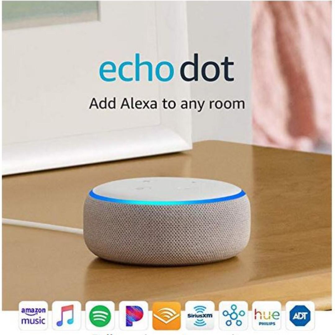 Amazon Echo Dot 3rd Generation - Heather Gray and Charcoal (Category: Entertainment Systems & Smart Home Devices) located in Marikina City. Submitted by sbrfsmartgadgets (Listing ID 249657963, Image 1). Description: Meet Echo Dot - Our most popular smart speaker with a fabric design. It is our most compact smart speaker that fits perfectly into small spaces. Improved speaker quality - Better speaker quality than Echo Dot Gen 2 for richer and loud