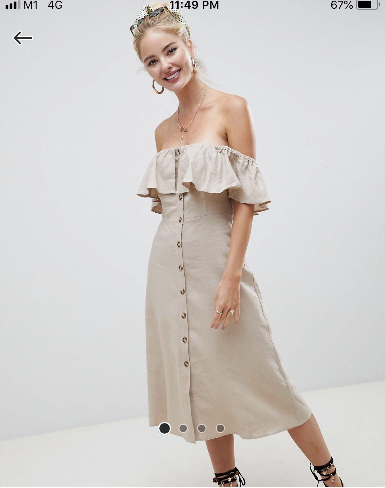 asos linen dress