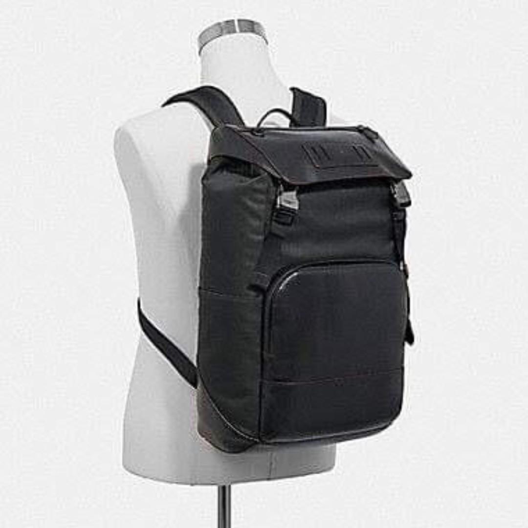 coach terrain roll top backpack