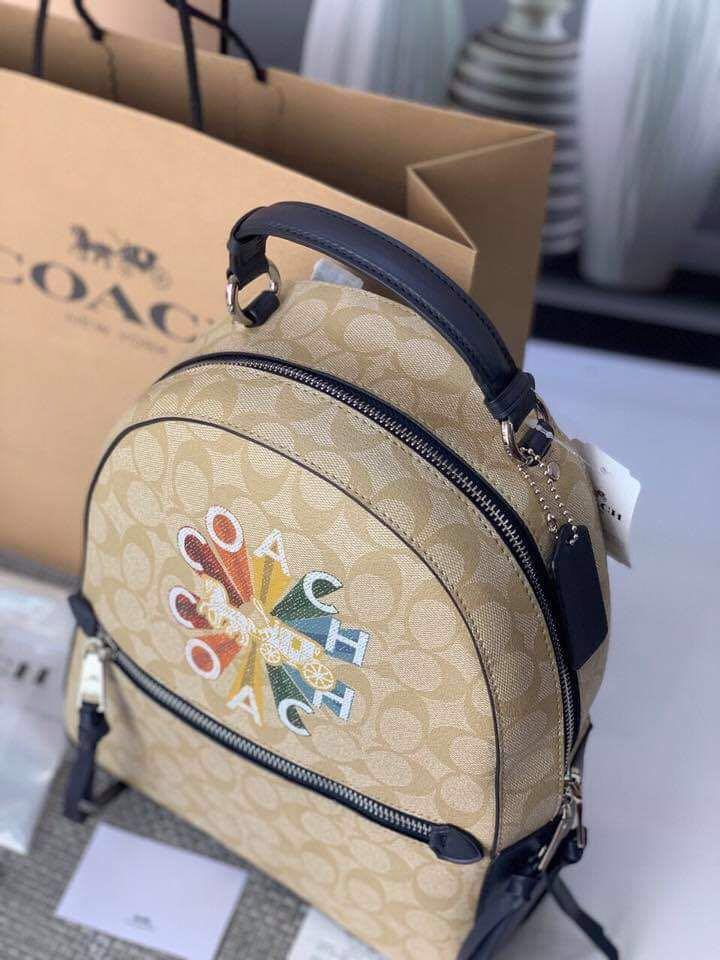 Authentic coach jordyn backpack in signature canvas, Women's Fashion ...