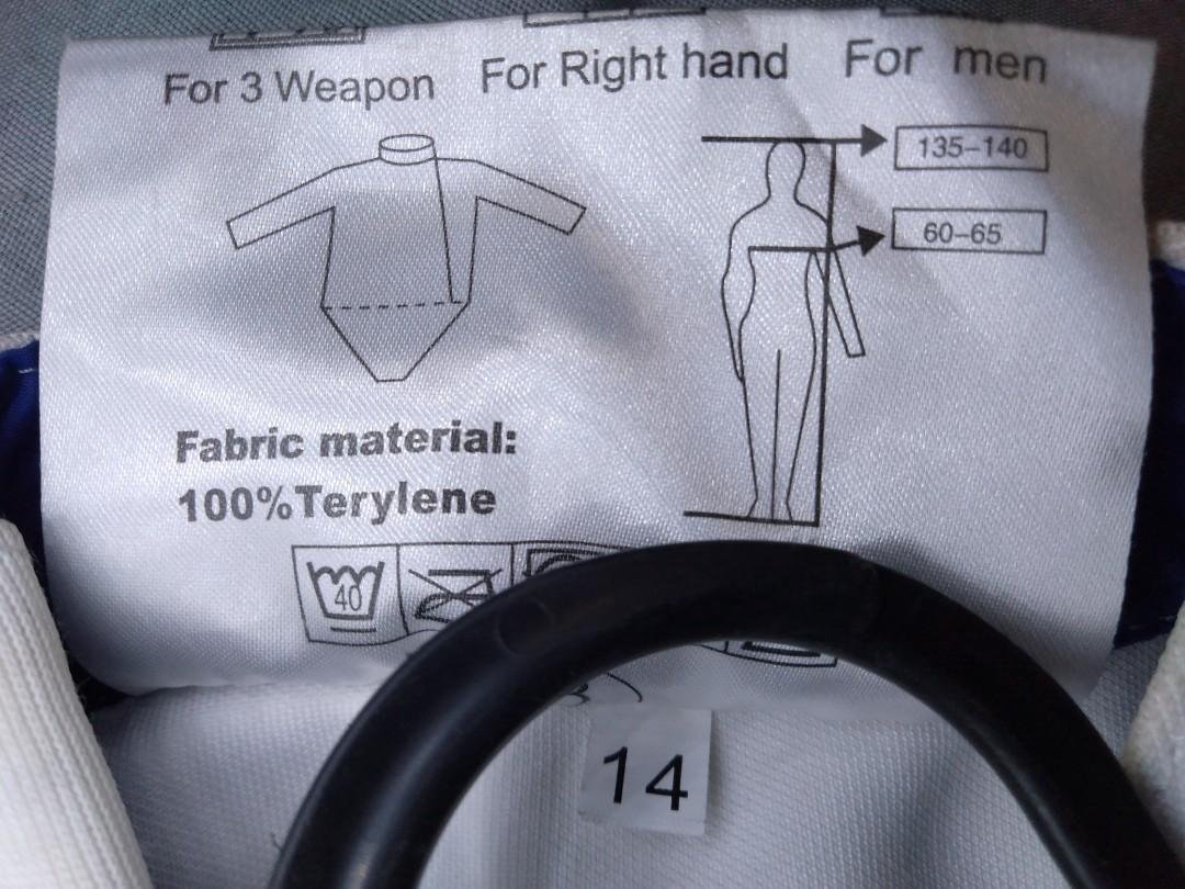 Blue gauntlet Fencing jacket for 3 weapons, Men's Fashion, Coats, Jackets and Outerwear on Carousell