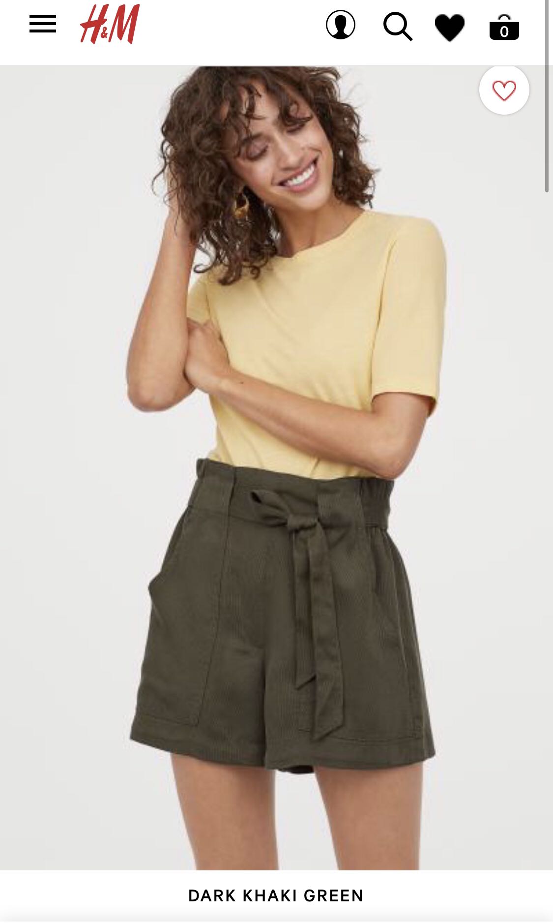 H&m online paperbag shorts