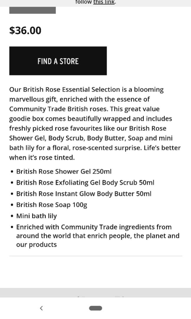 British rose essential selection gift set, Beauty & Personal Care