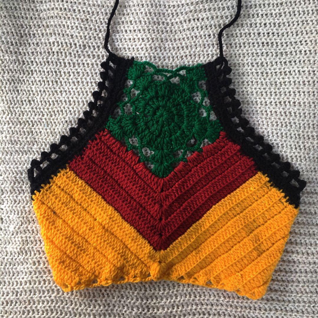 rasta crochet top