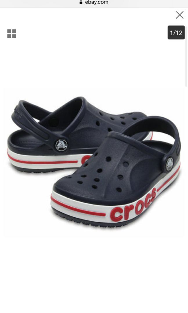 Crocs Kids Bayaband Clog Navy Red Pick Size NEW 