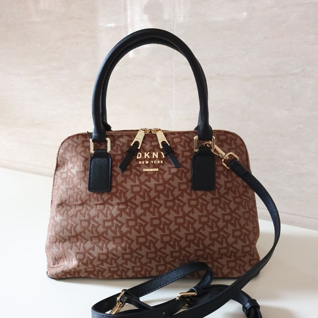 DKNY Women's Satchel Bag - Polyester With Leather Trim, Zip Closure, Stylish Handbag - View #4