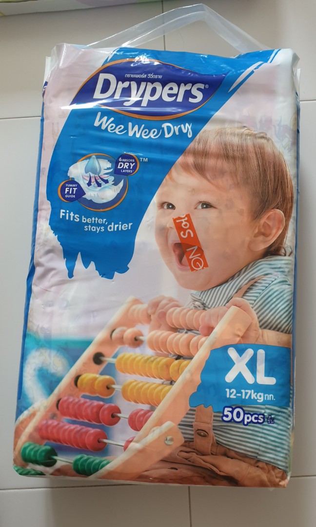 Drypers Xl tape diapers, Babies & Kids, Bathing & Changing, Diapers