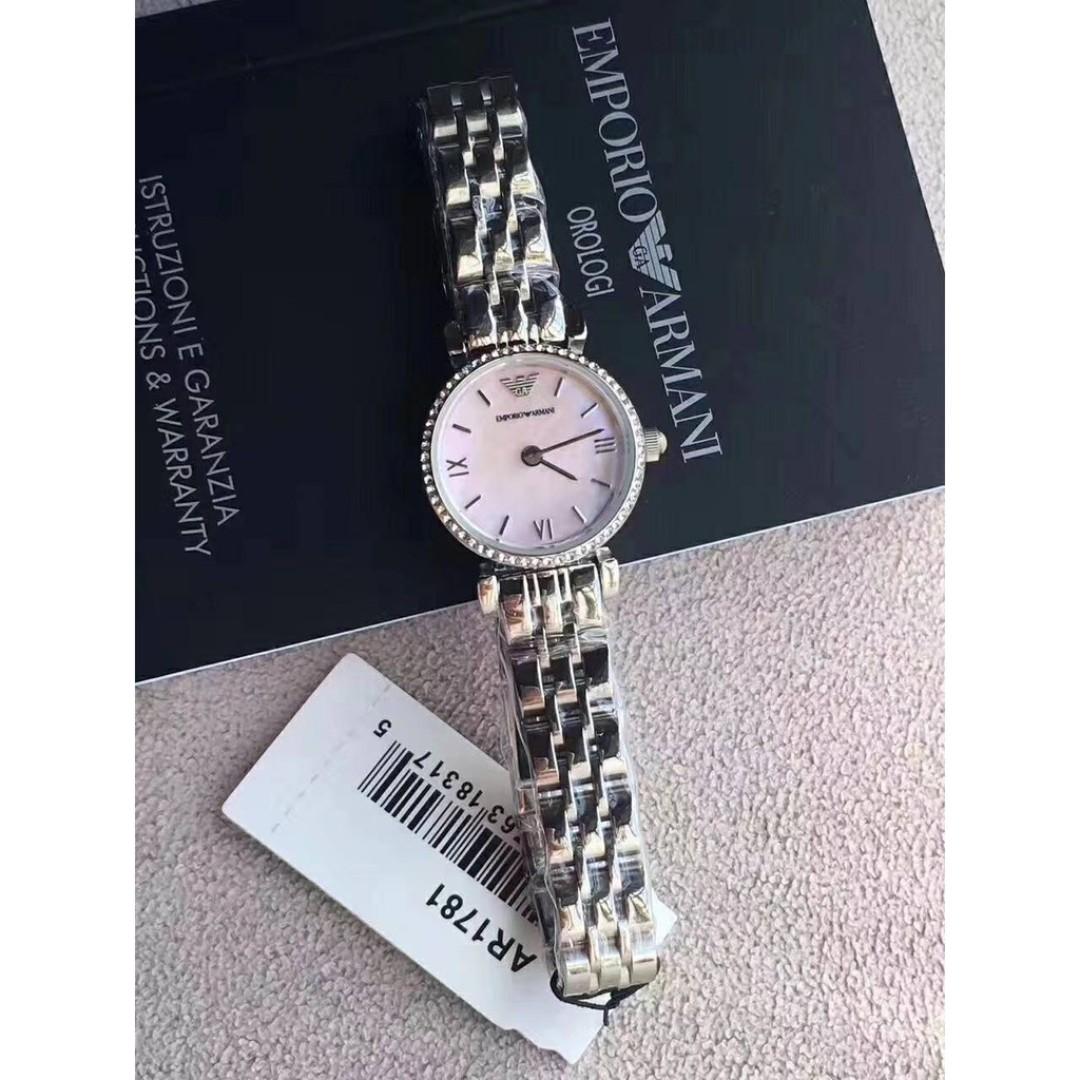 emporio armani mini mother of pearl watch