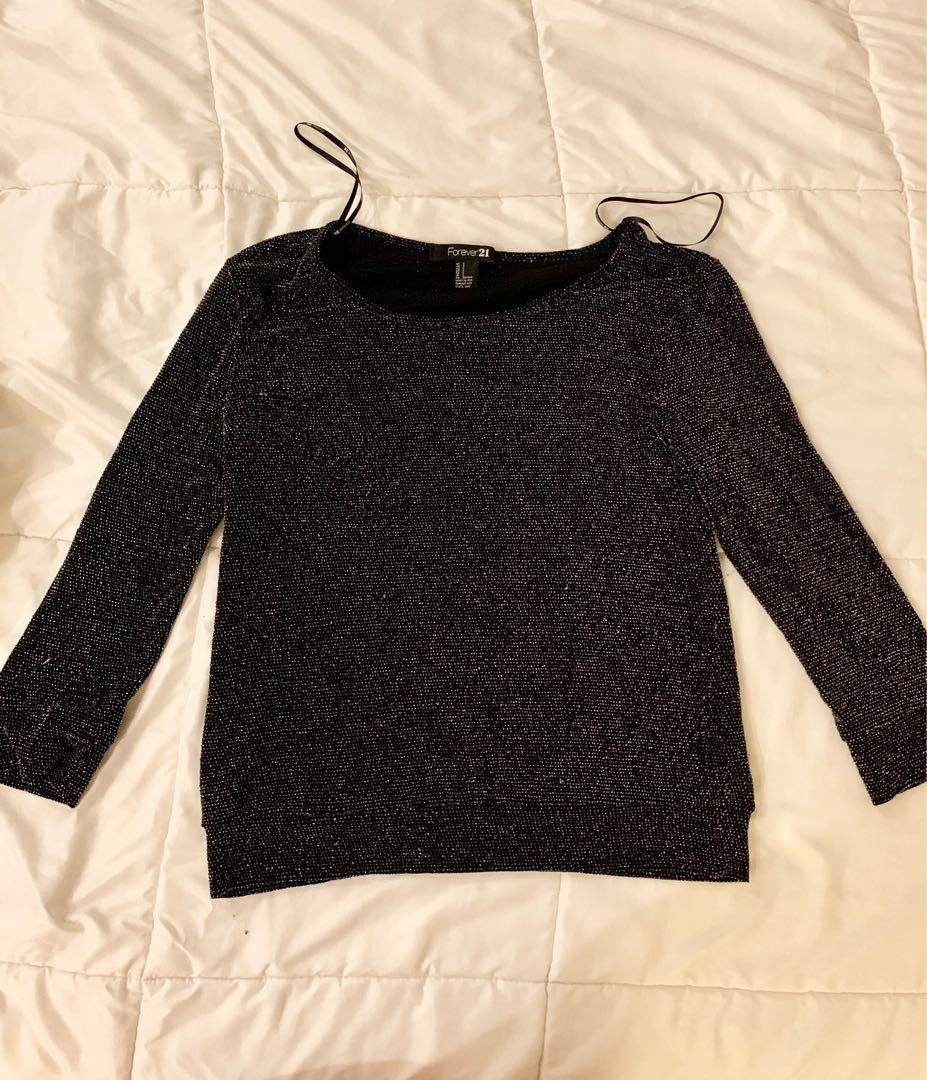 Forever 21 Glitter Sweater Women S Fashion Clothes Tops On
