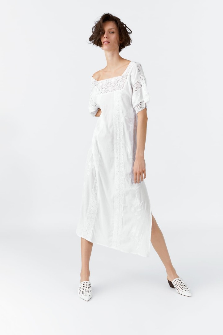 Dress putih zara clearance