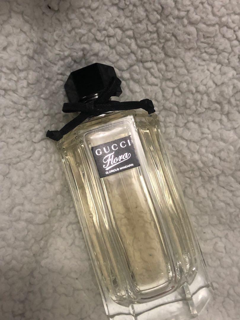 Gucci Flora Perfume (Category: Fragrance & Deodorants) located in Makati City. Submitted by curatedthingsph (Listing ID 244371773, Image 1). Description: 20% used Bought in Debenhams Chester (UK) Guaranteed authentic Perfect for daily use since it has a floral + citrus scent Scent: glorious mandarin Rfs: decluttering.