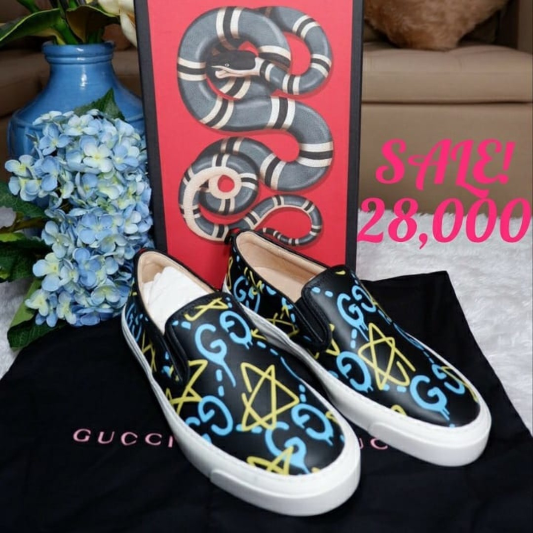 Gucci Ghost Slip On Sneakers, Women's 