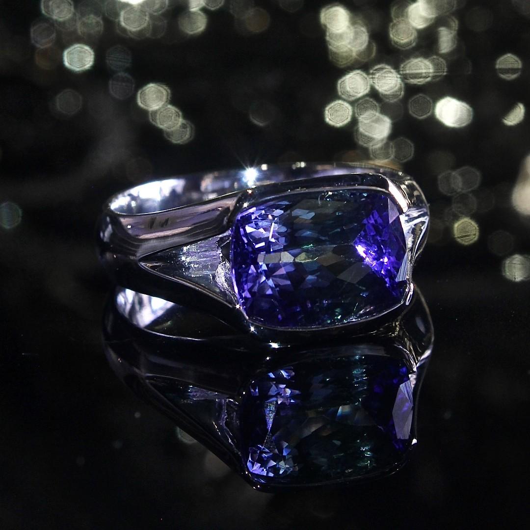 Hazanite Men Ring 4 65ct Unheated Tanzanite Rare Stone Solitaire Ring Contemporary 2019 20 Men S Fashion Accessories Others On Carousell